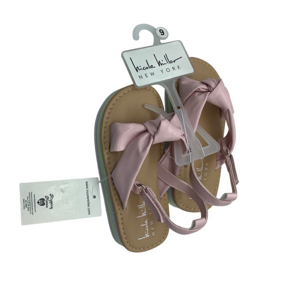Nicole Miller New York Girls‎ Pink Bow Sandals Size 9 Toddler NWT NEW